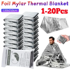 1-20pcs Emergency Mylar Thermal Blanket Foil Blanket
