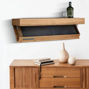 Wooden Shelf with Secret Compartment